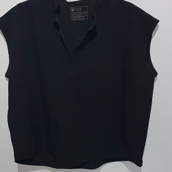 Figs Technical Collection Women's Black Rafaela Oversized Scrub Top Size XXL - Picture 1 of 8